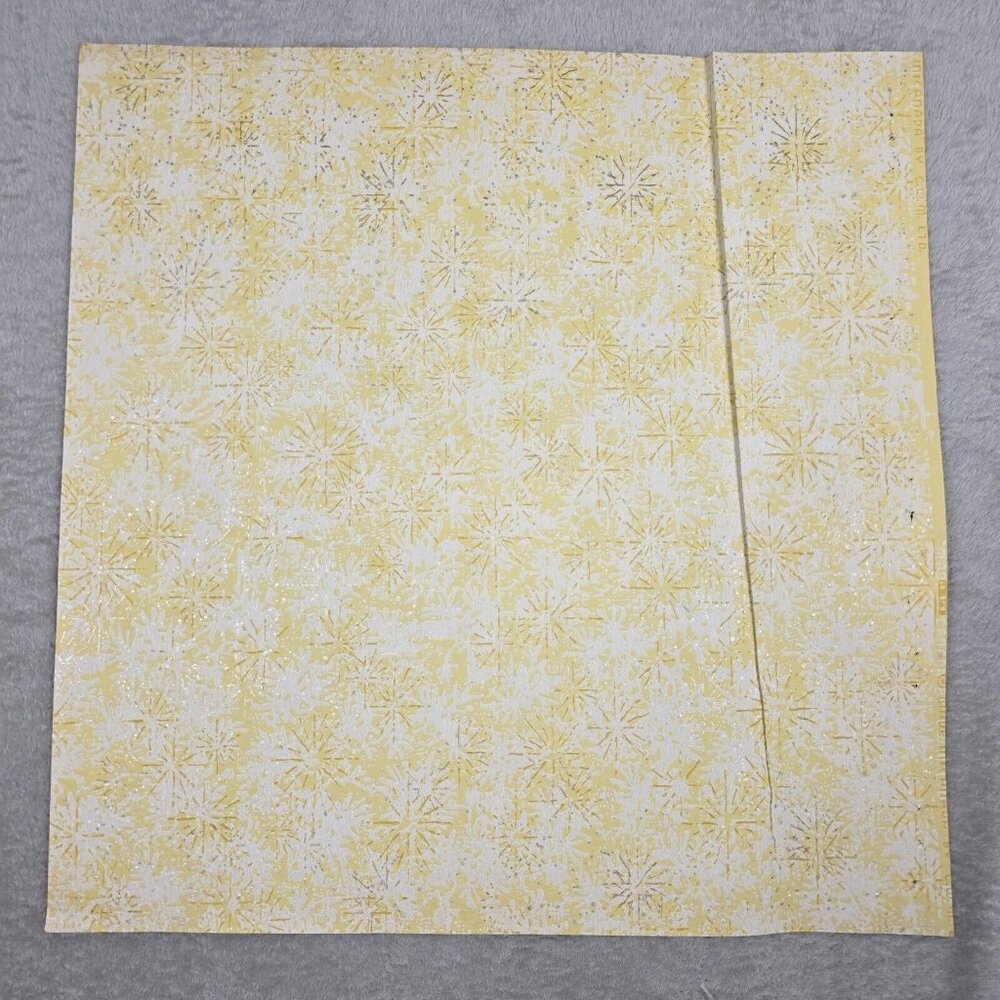 Vintage Wallpaper Sample Sheet 70s Yellow Bursts MCM Sparkle Crafting Dollhouse